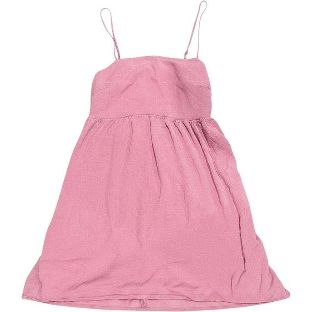 Wild Fable Mauve Pink Cotton Gauze Mini Sundress Open Tie Back Small